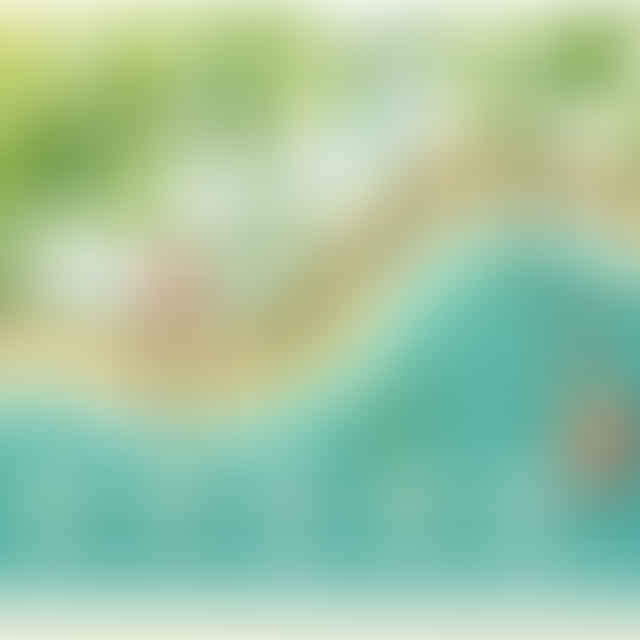 map with eco-friendly route to beach